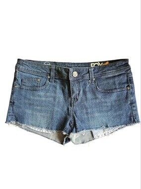 Fox Women's Blue Denim Frayed Cutoff Shorts